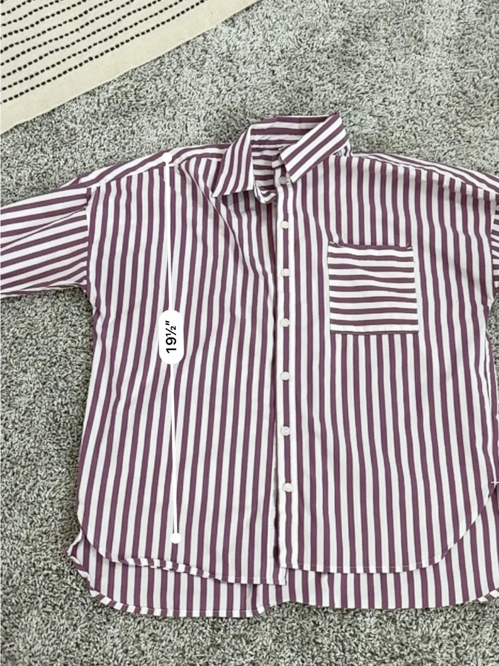 Jjill Striped Button-Down Shirt - White & purple